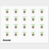 zimbabwe wapen ronde sticker (Vel)