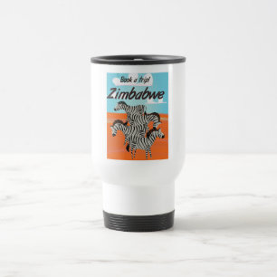Zimbabwe Zebra vintage reisposter Reisbeker