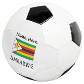 Zimbabwe Zimbabwaanse vlag gepersonaliseerd Voetbal (Drie kwart)