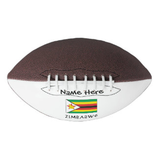 Zimbabwe Zimbabwaanse Vlag Zwart Gepersonaliseerde American Football
