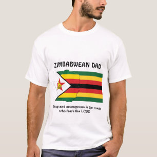 ZIMBABWEAN DAD sterk moedig gepersonaliseerd T-shirt