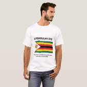 ZIMBABWEAN DAD sterk moedig gepersonaliseerd T-shirt (Voorkant volledig)