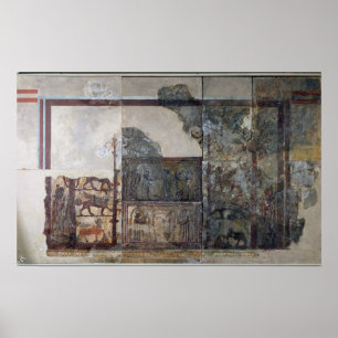 Zimri-Lim, koning van Mari, voor Goddess Ishtar Poster