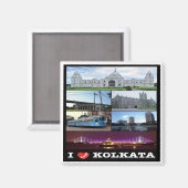 zIN004 KOLKATA, India, Azië, Fridge Magneet (Voorkant / Achterkant)