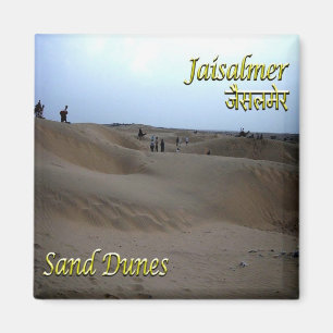 zIN028 Zandduinen JAISALMEN, India, Azië, Koelkast Magneet