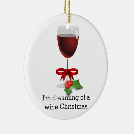 Zin op een mooie feestdag met Wijnkerst Keramisch Ornament (Rechts)