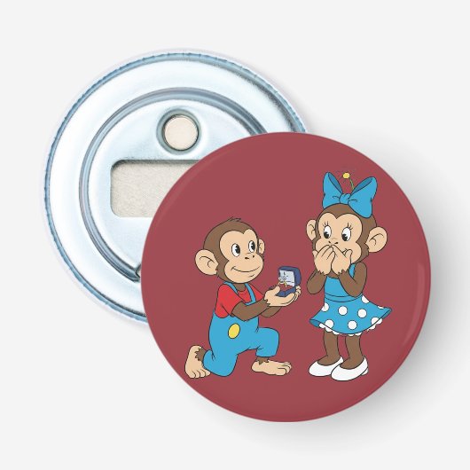 Zina and Mimo and the marriage proposal Button Flesopener (Voorkant)