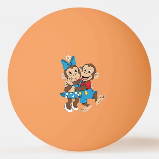 Zina and Mimo are flirting. Pingpongballen (Voorkant)