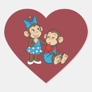 Zina and Mimo: Love and indifference Hart Sticker