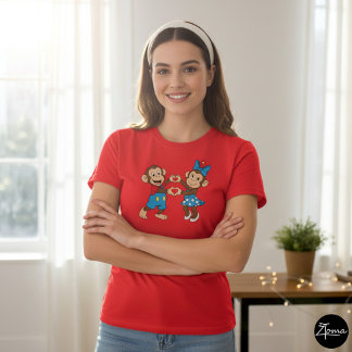 Zina and Mimo make a heart with their hands T-shirt