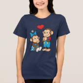 Zina and Mimo, the love and my heart. Tri-Blend Shirt (Voorkant)