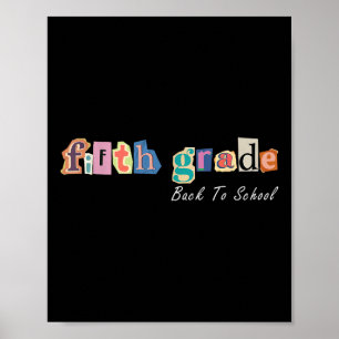 Zine Letter Vijfde leerkracht Kinder terug naar sc Poster