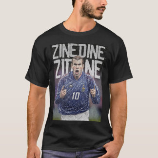 Zinedine Zidane Frankrijk Euro 2000 Finale Schets T-shirt