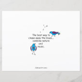 Zing als het vogelblad 11 x 8,5 inch (Achterkant)