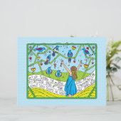 Zing als het vogelblad 11 x 8,5 inch (Staand voorkant)