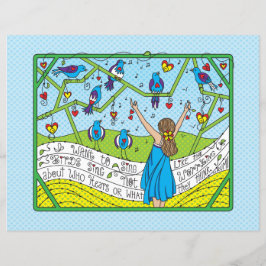 Zing als het vogelblad 11 x 8,5 inch