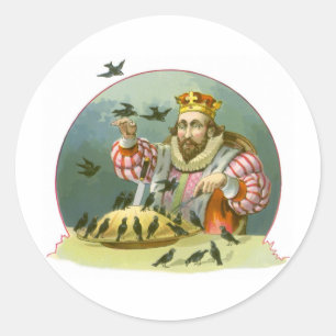 Zing een liedje van zes stuivers, Vintage kinderri Ronde Sticker