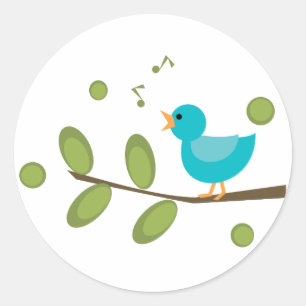 Zing een Song Bird Ronde Sticker