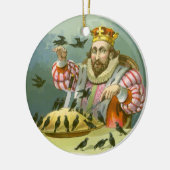 Zing een Song van Sixpence, Nursery Rhyme Keramisch Ornament (Links)