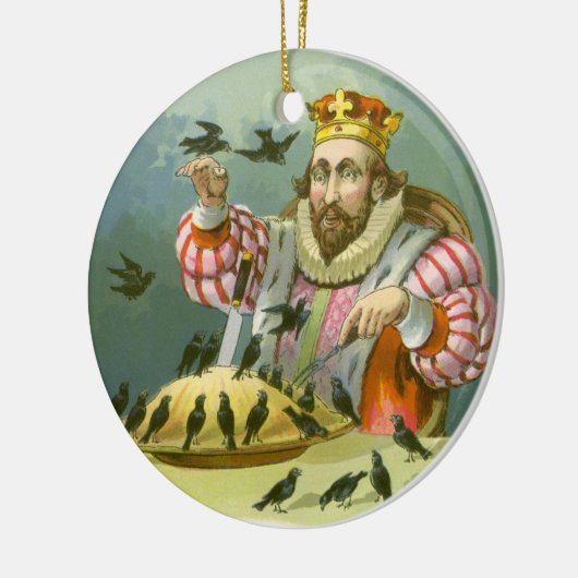 Zing een Song van Sixpence, Nursery Rhyme Keramisch Ornament (Links)