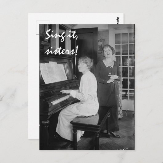 Zing het, Zussen Briefkaart (Voorkant / Achterkant)