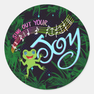 Zing je vreugde uit! Sticker