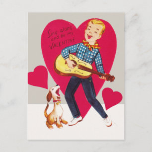 Zing mee en wees mijn Valentijn Feestdagenkaart