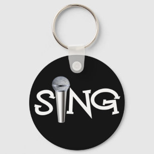 Zing met microfoon sleutelhanger