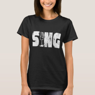 Zing Microfoon Zanger Zingende Microfoon T-shirt