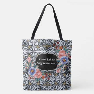 Zing naar Lord Psalm 95:1 Designer Aztec Tas