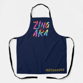 Zingara (zigeuner) Tie Dye Grappig Italiaans Schort (Voorkant)