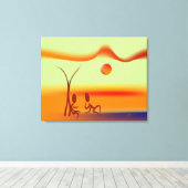 Zingdroesem ~ Chatting Canvas Afdruk (Insitu (Houten vloer))