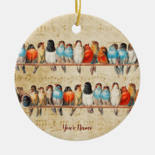 Zingen en strijken keramisch ornament