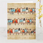 Zingen en tjilpen kaart (Gele Bloem)