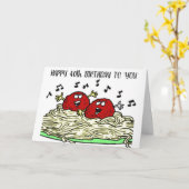 "Zingen gehaktbal" ALLEEN VOOR UW *40e* VERJAARDAG Kaart (Gele Bloem)