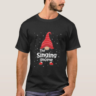 Zingen Gnome Familie Matching Kerstmis Grappig Gif T-shirt