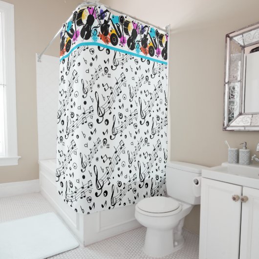 Zingen in de douche douchegordijn (In situ)