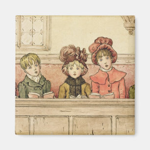 Zingen in de kerk (met papier) magneet