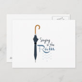 Zingen in de regen briefkaart (Voorkant / Achterkant)