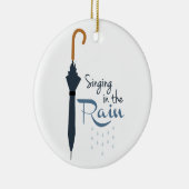 Zingen in de regen keramisch ornament (Rechts)