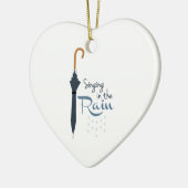 Zingen in de regen keramisch ornament (Links)