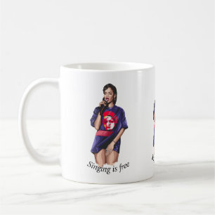 Zingen is gratis koffie-mok koffiemok