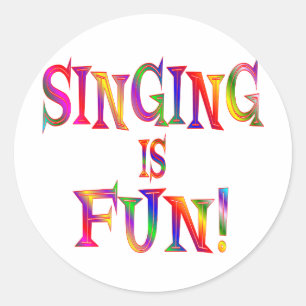 Zingen is leuk ronde sticker