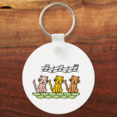Zingen Katten Tshirts en geschenken Sleutelhanger (Voorkant)