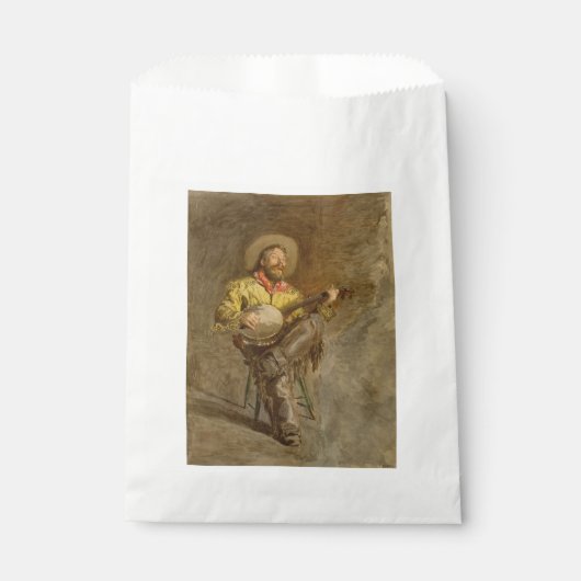 Zingen Spaanse cowboy en banjo spelen Trail Song Bedankzakje (Voorkant)