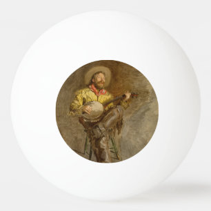 Zingen Spaanse cowboy en banjo spelen Trail Song Pingpongballen