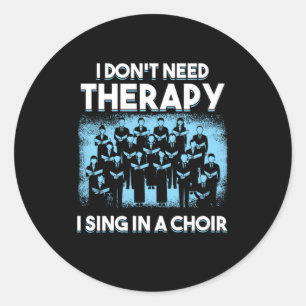 Zingend in een koor therapie Choral Music Chorus G Ronde Sticker