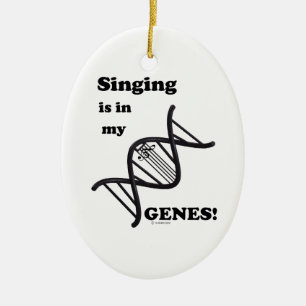 Zingend in mijn genen keramisch ornament