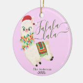 Zingend Lalala llama, Keramisch Ornament (Links)