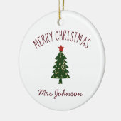 Zingend Leraar Kerst Custom Gift Ornament (Links)